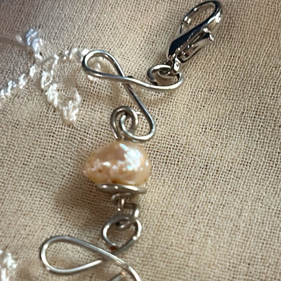 Silver Wire Wrapped Turquoise Stones w Nature charms - Picture 7 of 10